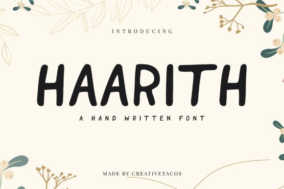 Haarith Font: A Handmade Script That Elevates Real Small Business Branding