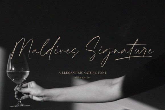 Maldives Signature: A Refined Script Font for Editorial Design